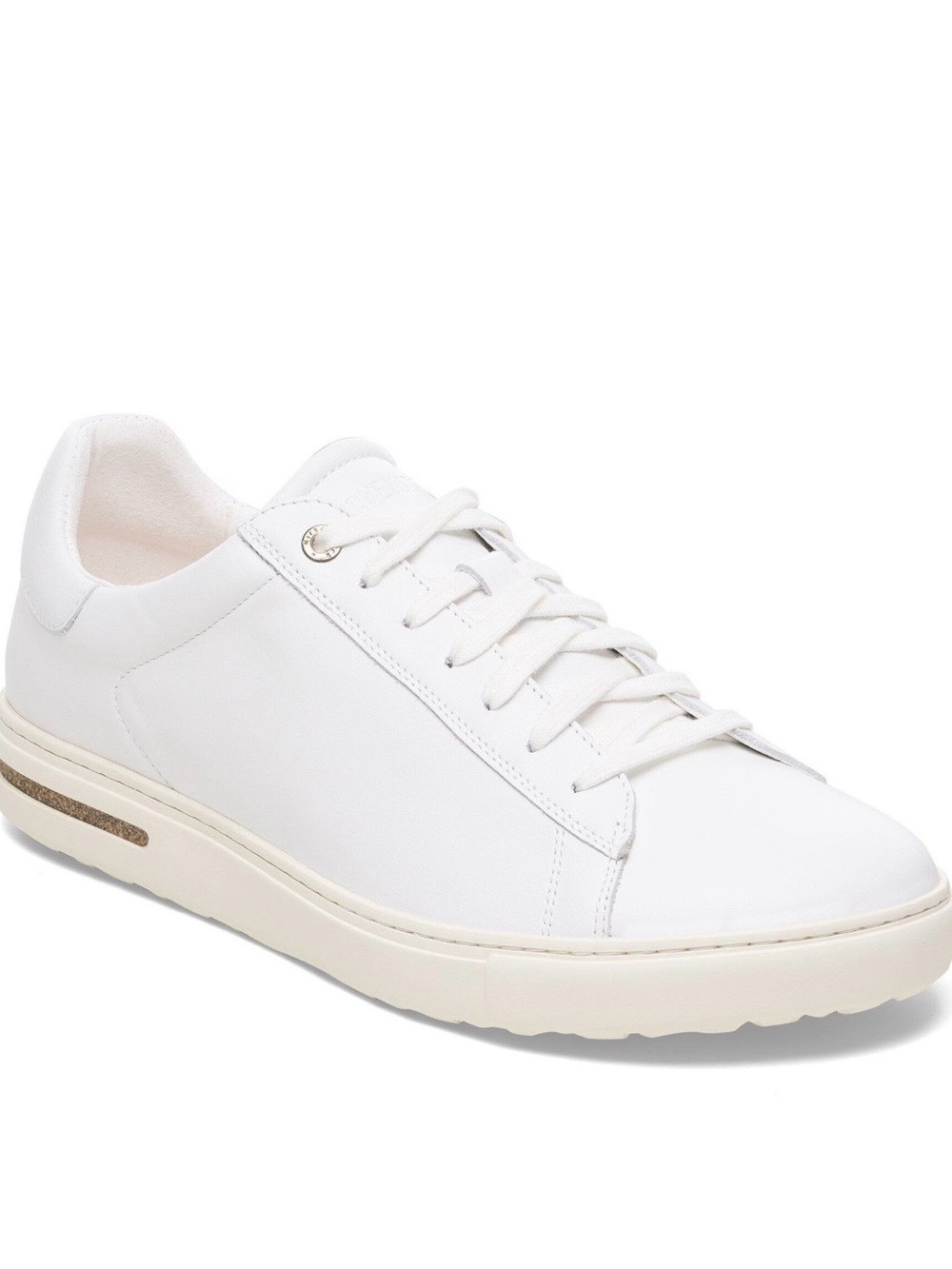 Birkenstock White Leather Low-Top Sneaker